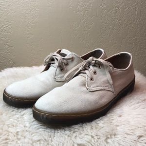 Dr. Martens Delray Canvas Bone Shoes